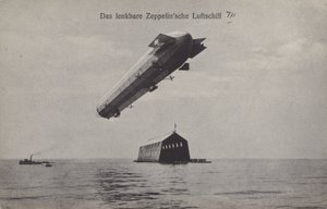 Zeppelin LZ III (b/w valokuva) tekijältä Photographer German