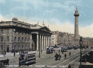 General Post Office ja Nelsons Column, Dublin (värikuva) tekijältä Photographer Irish