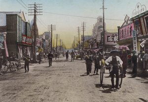 Japani, n. 1912: Theatre Street, Yokohama (kuva) tekijältä Photographer Japanese