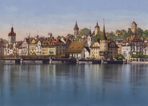 Vanha Luzern, Seebrucke ja Musegg (värikuva) tekijältä Photographer Swiss