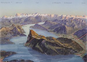 Burgenstock ja Luzernin järvi (värikuva)