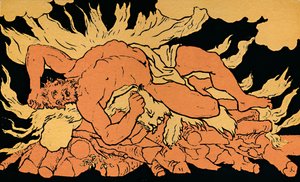 Hercules Oeta-vuorella, 1880 tekijältä Picart