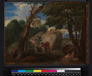 Maisema mytologisilla hahmoilla, ennen vuotta 1666 tekijältä Pier Francesco Mola