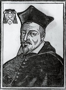 Pierre de Berullen (1575-1629), ranskalaisen katolisen teologin ja kardinaalin muotokuva, printti tekijältä Blaise Nicolas Le Sueur