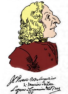 Antonio Vivaldi (1678 - 1741), Pierre Leone Ghezzin (1674 - 1755) sarjakuva