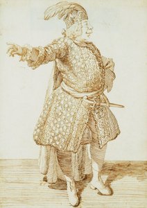 Castrato Gaetano Caffarellin muotokuva, n. 1735
