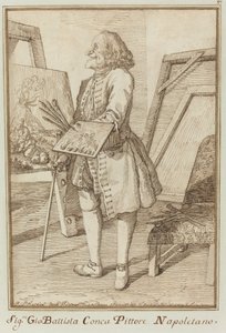 Signore Sebastiano Conca, napolilainen taidemaalari (signore Sebastiano Conca, napolilainen taidemaalari) tekijältä Pier Leone Ghezzi