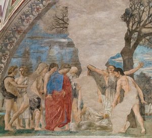Aatamin kuolema (yksityiskohta) tekijältä Piero della Francesca