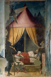 Todellisen ristin historia. Konstantinuksen unelma. (fresko, 1459-1466) tekijältä Piero della Francesca