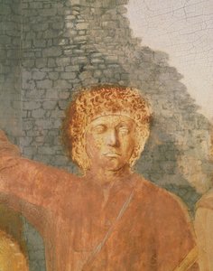Syntymäkuva, 1470-50 öljy paneelille yksityiskohta 5240:stä tekijältä Piero della Francesca