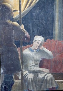 Constantinuksen unelma, valmistunut 1464 (yksityiskohta) tekijältä Piero della Francesca