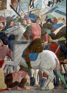 Legenda todellisesta rististä, Herakleioksen ja Chosroesin taistelusta, valmistui 1464 (yksityiskohta)