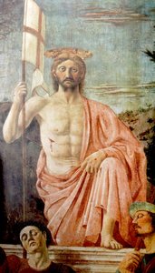 Ylösnousemus on Piero della Francescan freskomaalaus. tekijältä Piero della Francesca