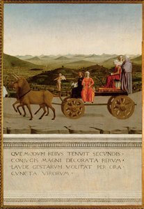 Urbinon herttuattaren riemuvoitto, Battista Sforza (tempera puulle) tekijältä Piero della Francesca