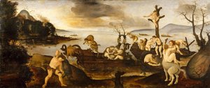 Paluu metsästä, n. 1505-1507 (tempera ja öljy puulle) tekijältä Piero di Cosimo