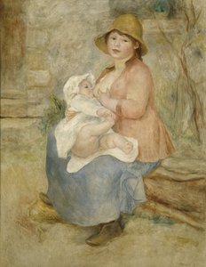 Äitiys, joka tunnetaan myös nimellä lapsi rinnalla tekijältä Pierre-Auguste Renoir