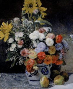 Sekakukkakimppu saviruukussa tekijältä Pierre-Auguste Renoir
