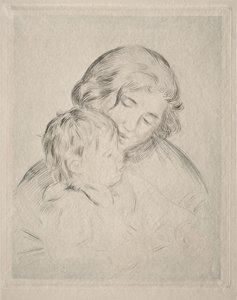 Äiti ja lapsi tekijältä Pierre-Auguste Renoir