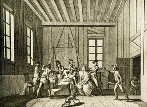 Jean-Paul Maratin salamurha vuonna 1793 (kaiverrus)