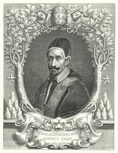 Paavi Aleksanteri VII (kaiverrus) tekijältä Pierre (after) Mignard