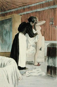 Pesuallas, Octave Uzannen teoksesta "La Femme a Paris", kaiverrus F. Masse tekijältä Pierre (after) Vidal