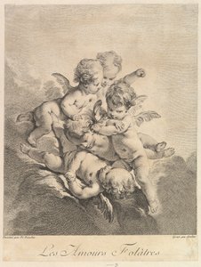 Lapset leikkivät, 1750. tekijältä Pierre Alexandre Aveline