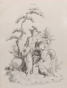 Maa, neljästä elementistä, 1738-49. tekijältä Pierre Alexandre Aveline