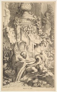 Naiades, Tritonit ja Priapin kylpylä, 1736. tekijältä Pierre Alexandre Aveline