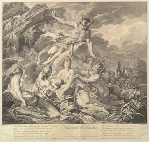 Naissance de Bacchus Bacchuksen syntymä 1700-luvulla.