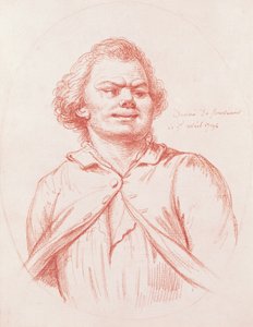 Danton johti teloitukseensa, 1794 (punainen liitu paperilla)