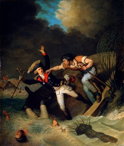 Brunswickin herttua Leopoldin kuolema tulvan aikana Brunswickissa, Saksassa, 1785