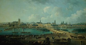 Panoraamanäkymä Toursista, 1787 tekijältä Pierre Antoine Demachy