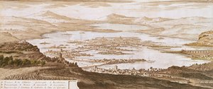 Meksikon kaupunki Alexander von Humboldtin (1769-1859) teoksesta Voyages aux Regions Equinoxales du Nouveau Continent 1810