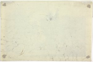 Luonnos puutarhasta tikkaiden kanssa tekijältä Pierre Antoine Mongin