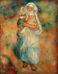Algerialainen lapsen kanssa tekijältä Pierre Auguste Renoir