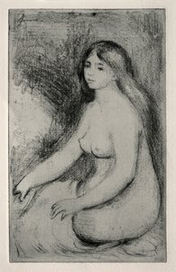 Istuva kylpylä, n. 1905. tekijältä Pierre Auguste Renoir