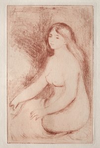 Istuva kylpylä, n. 1905. tekijältä Pierre Auguste Renoir