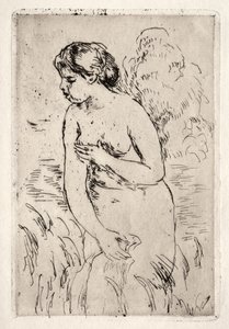 Uimari seisoo, puolijalkainen. tekijältä Pierre Auguste Renoir