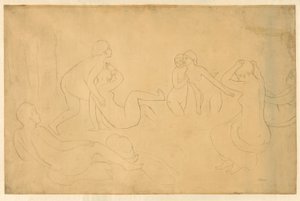Uimarit metsässä tekijältä Pierre Auguste Renoir