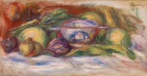 Kulho, viikunat ja omenat tekijältä Pierre-Auguste Renoir