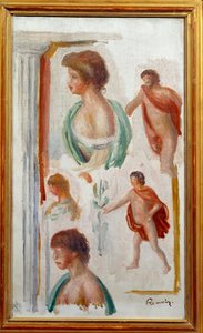 Pierre Auguste Renoirin antiikin tragedian akvarellihahmot tekijältä Pierre Auguste Renoir