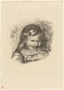 Claude Renoir, pää alhaalla tekijältä Pierre Auguste Renoir