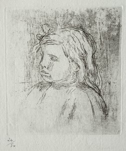 Claude Renoir, kolme neljäsosaa vasemmalla tekijältä Pierre Auguste Renoir