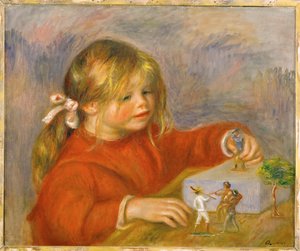 Claude Renoir, leikki (öljy kankaalle) tekijältä Pierre Auguste Renoir