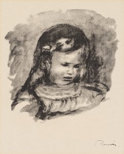 Claude Renoir, pää alhaalla tekijältä Pierre Auguste Renoir
