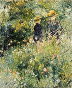 Keskustelu ruusutarhassa, 1876 tekijältä Pierre Auguste Renoir