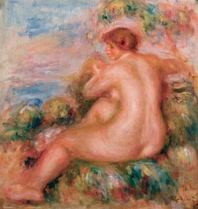 Naisen alastonkuva maisemassa, 1915