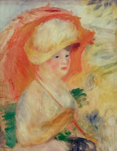 Nainen aurinkovarjoineen tekijältä Pierre Auguste Renoir