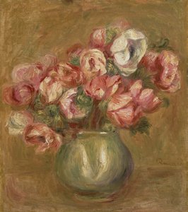Kukat vihreässä maljakossa, 1906 tekijältä Pierre Auguste Renoir