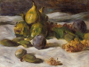 Hedelmäinen asetelma (viikunoita ja herukoita) tekijältä Pierre Auguste Renoir